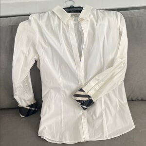 Burberry Cream Shirt with Black Accents